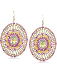 Miguel Ases Swarovski Oval Drop Earrings