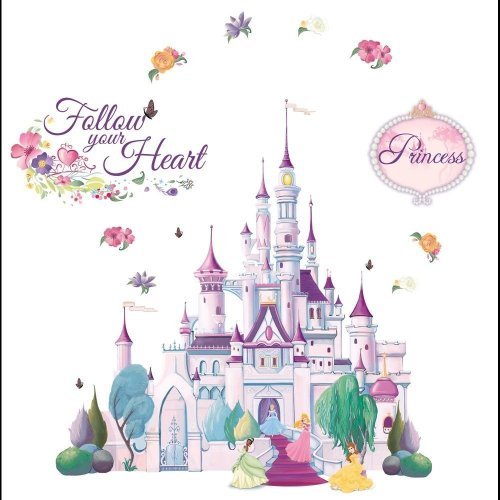 New Art DISNEY PRINCESS 36 CASTLE Wall Decals CINDRELLA BELLE Room