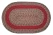 Oval Braided Rug (2'x3'): Merlot Blend - Berry Band