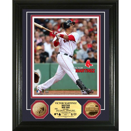 Boston Red Sox Victor Martinez 24KT Gold Coin Photomint
