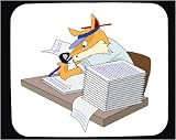 Mouse Pad with editing, fox, editor, writing