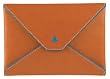 Pearl Leather Photo Envelope, Painted Edges, Snap Closure, 4x6", Orange