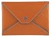 Pearl Leather Photo Envelope, Painted Edges, Snap Closure, 4x6", Orange