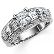 14Kt White Gold Ladies Engagement Ring (Center stone is not included)