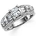14Kt White Gold Ladies Engagement Ring (Center stone is not included)