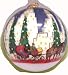 Chuck Fischer Collection Carriage - Christmas in New York - Inside Hand Painted Glass Ball Ornament Image