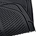 All Weather Solid Black Rubber Trimmable Front & Rear 3 Pieces Universal Car Van Truck Floor Mats Set