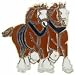 Clydesdale Horses Pin 1"