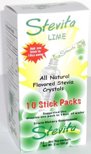 Stevita Stevia Stick Packs Lime- 10 Pk, 2.1 Oz