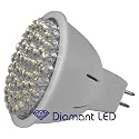 LED Spot wie 30W Halogen Strahler MR16 / GU5.3 - 54 HighPower LEDs warm weiss - 12V LED Leuchtmittel