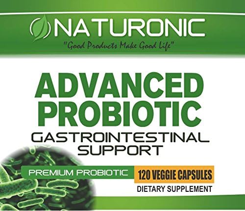 Number One Naturonic Advanced Probiotic Premium Formula with 5.75 Billion Probiotic Organisms to keep your gut clean for Gastrointestinal Probiotic Support, Strengthen Immune System and Bowel Regularity, Support Digestive System and Improve Fat Loss Acceleration, # of Veggie Capsules 120, 05/2017, Naturonic
