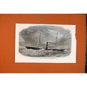 Dudgeon Double-Screw Iron Steam Ship Flora Print 1862