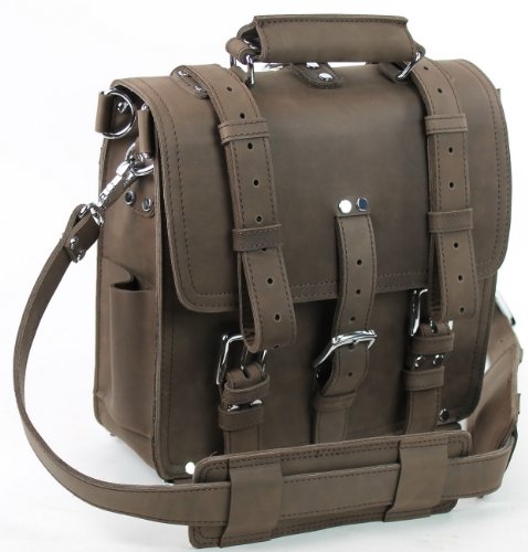 Vagabond Traveler Hiker - Tall Leather iPad,Laptop Backpack Tote Bag L13 Light Coffee BRN On Sale