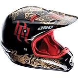 IMAGE OF One Industries H&H Kombat Motocross Motorcycle Helmet w/ Free B&F Heart Sticker - Black / 2X-Large