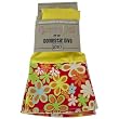 Yellow Red Florals Cool Retro Longer Rubber Household Cleaning Gloves