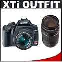 Canon Digital Rebel XTi 10.1MP Digital SLR Camera with EF-S 18-55mm f/3.5-5.6 Lens (Black) + Canon EF 75-300mm f/4-5.6 III Lens