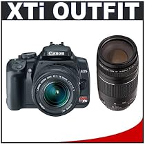 <strong><a href='http://www.it-firstcare.com/view_company.php?from=Canon&pageid=1'>Canon</a></strong> Digital Rebel XTi 10.1MP Digital SLR Camera with EF-S 18-55mm f/3.5-5.6 Lens (Black) + <strong><a href='http://www.it-firstcare.com/view_company.php?from=Canon&pageid=1'>Canon</a></strong> EF 75-300mm f/4-5.6 III Lens