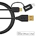 Hama Micro USB Cable with Apple MFI Lightning Plug Adapter 4ft Black