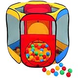 Most Popular Easy-Twist Play Tent: Six Sided Hexagon w/ 100 Play Balls