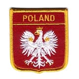 Poland Shield Crest Patch, Iron-On