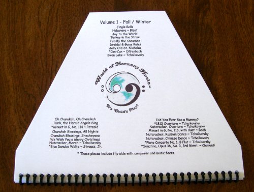 World of Harmony Music, Volume 1; Fall / Winter ~ Children's Classical, Holiday, Folk, and World Music Lessons ~ Song Book for Zithers, Lap Harps. For Home Schoolers, Music Teachers, Schools, Families