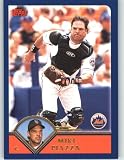 2003 Topps # 500 Mike Piazza New York Mets Baseball Card In Protective Screwdown Case