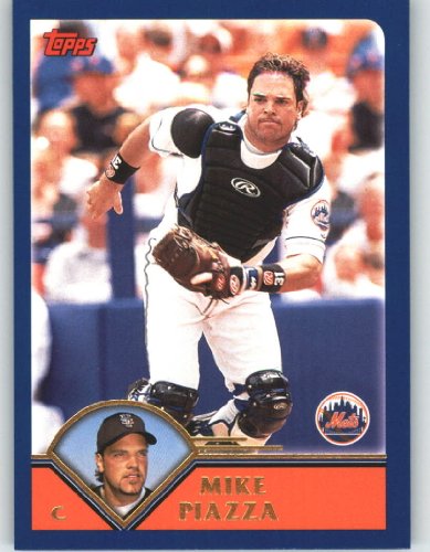 2003 Topps # 500 Mike Piazza New York Mets Baseball Card In Protective Screwdown Case