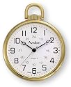 Avalon Goldtone Ultra Thin Railroad Pocket Watch with Chain, # 4026G