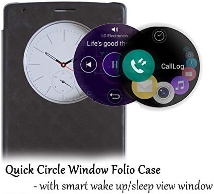 LG G4 Case, Back Cover Changing Leather [Quick Circle View] Leather Flip Cover Case Auto ON/Off For LG G4 (Titanium Grey -Back Cover)