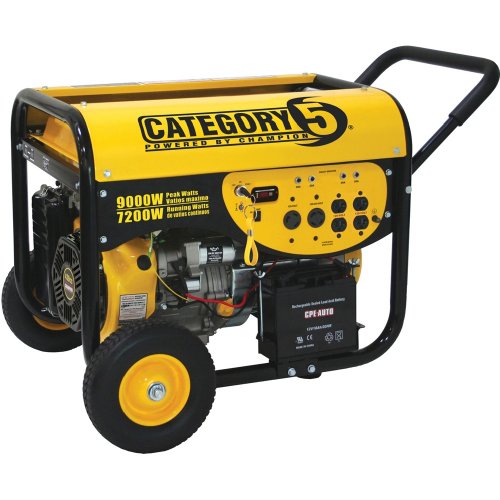 Champion Power Equipment 41512 9 - 000 Watt 4-Cycle Gas Powered Portable Generator With Electric Start And Wheel Kit