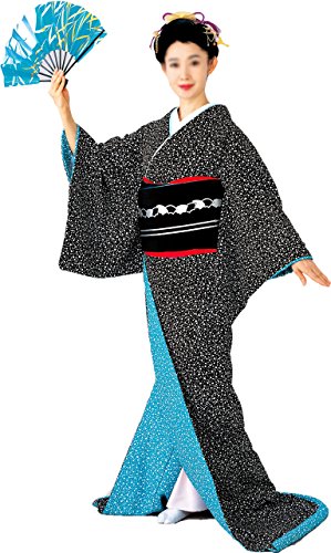 【裾引】　仕立て上がり　黒地　舞台衣装　50024　【引き摺り】