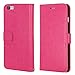 iPhone 6 Plus Case, LK [Stand Feature] iPhone 6 Plus Wallet Case, PU Leather Case Flip Cover + Screen Protector & Stylus for iPhone 6 Plus (Hot Pink)