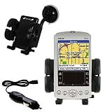 Garmin iQue 3600 Flexible Auto Windshield Holder with Car Charger - Uses Gomadic TipExchange