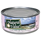 Natural Value Tuna, No Salt Yellowfin Chunk in Water, 6-Ounce Cans (Pack of 24)