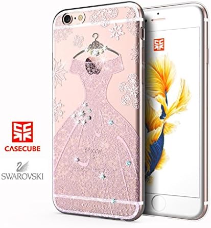 iPhone 6s Plus Case, CASECUBE [Wedding Dress] SWAROVSKI TPU Series for Apple iPhone 6 Plus / iPhone 6s Plus - Swarovski (PINK)