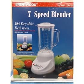 Brentwood JB-200 7 Speed Blender with Easy Make Fresh Juices 350 Watts by Brentwood