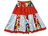 Womans Vintage Indi Skirt Orange Cotton Patchwork Boho Hippy Crinkle Skirts