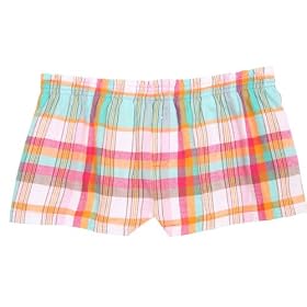Buy Beach Multi Pink Print Check Flannel Cotton Girl Boxers Mini Itty Bitty Shorts 1 Inseam,... by Touch of Europe Boxers