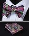 SetSense Men's Paisley Jacquard Woven Self Bow Tie Set