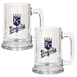 Kansas City Royals MLB 2pc 15oz Glass Tankard Set- Primary Logo by Great American Products
