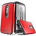 DROID Turbo 2 Case, Evocel® [Dual Layer Series] Hybrid Armor Protector Case For Motorola DROID Turbo 2 ( XT1585 / 2015 Release / Kinzie) - Retail Packaging, Fire Engine Red