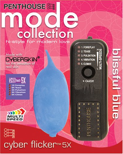 Penthouse Cyber Flicker eZ-1 Touch 5X Vibe Vibrator, Blue