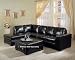 Contemporary Style Roma Collection Leather Media Sectional Sofa