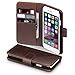iPhone 6S Case, Terrapin [GENUINE LEATHER] iPhone 6S Case Executive [Brown] Premium Wallet Case with Card Slots & Bill Compartment Case for iPhone 6 / 6S - Brown