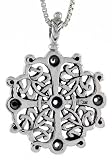Sterling Silver Celtic Cross Pendant, 1 7/16 in. (37mm) tall