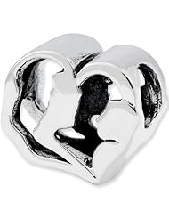 Reflection Beads Silver Heart Mom With Baby Family Bead