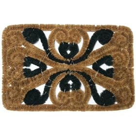  MarbellaCoir Boot Brush Mat - 16 inch x 24 inch Decorative Coconut Scraper Mat