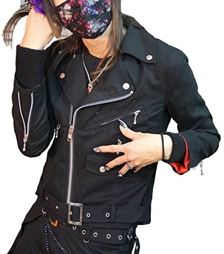 (ヘルキャットパンクス) ライダース ジャケット レディース パンク ロック A851 ブラック S