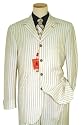 Steve Harvey Cream/Black "Code Red" Super 120's Wool Wideleg Suit By Zanetti