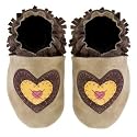 Robeez Infant/Toddler Patchwork Heart Soft Sole Crib Shoe